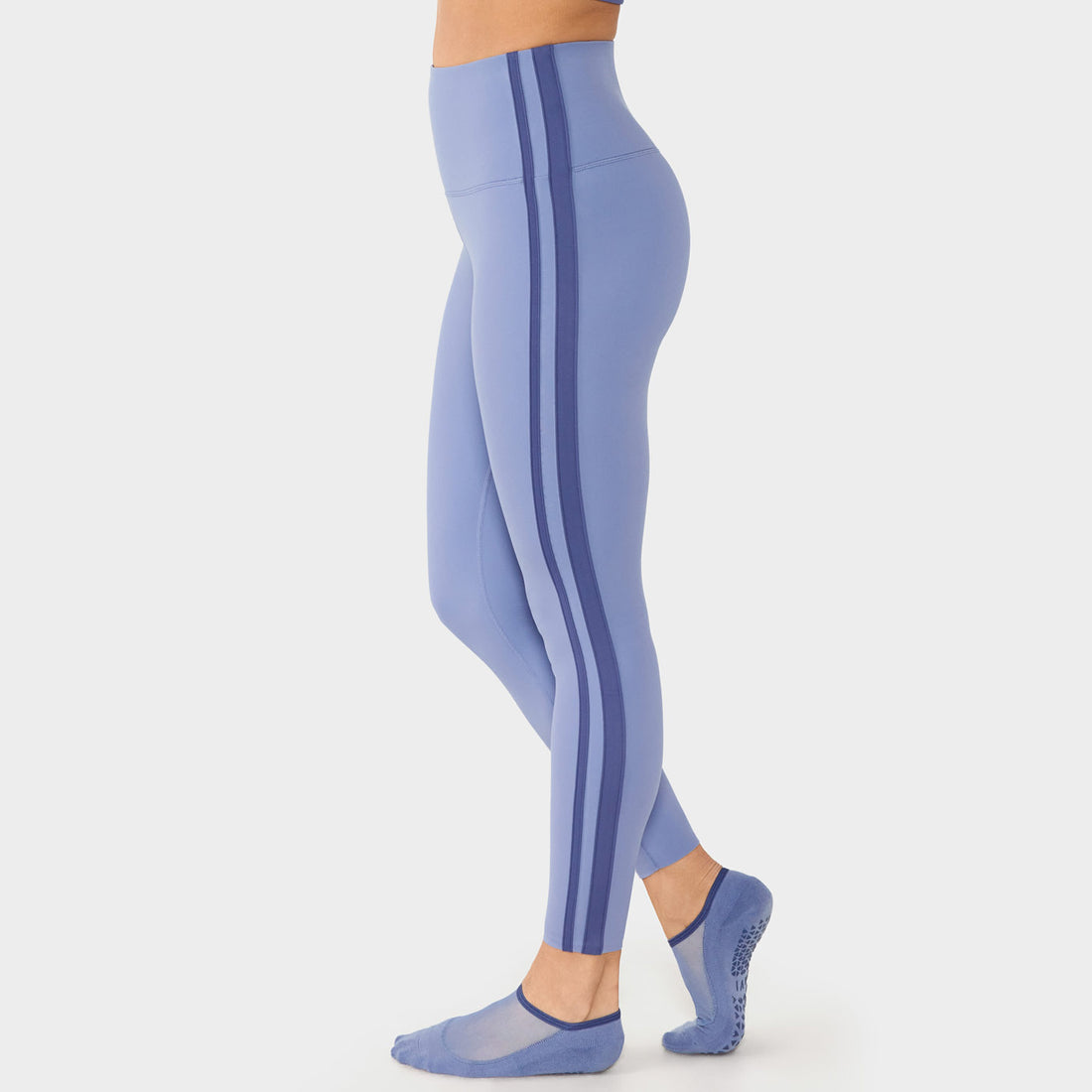 TaviSculpt® High Waisted 7/8 Stripe Leggings - Camel Stripe – Tavi