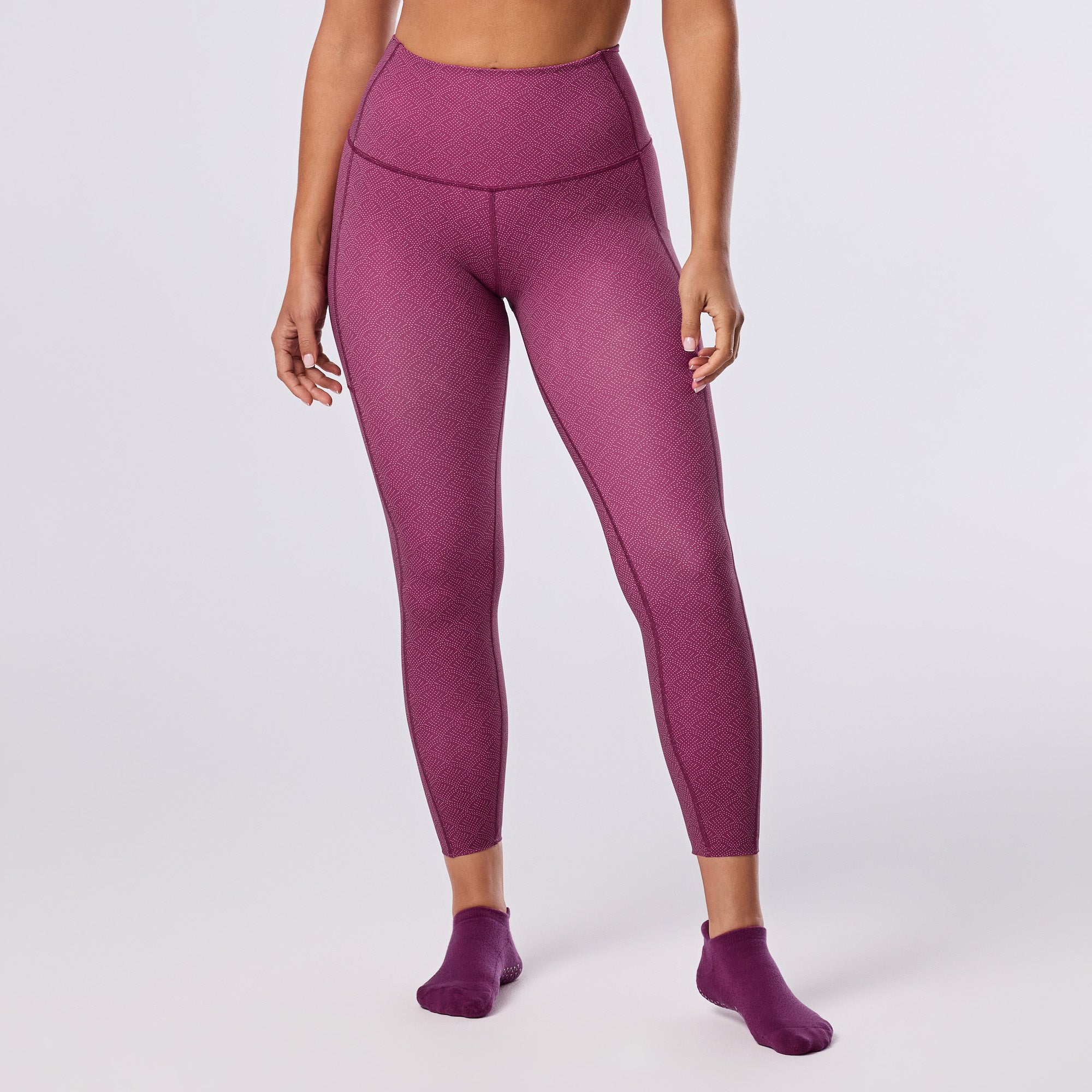 TaviSculpt® High Waisted Pocket 7/8 Leggings - Grape – Tavi Active
