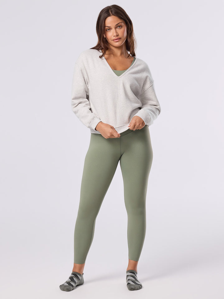 Deep V-Neck Sweatshirt | Tops > Sweaters & Hoodies | Tavi – Tavi Active