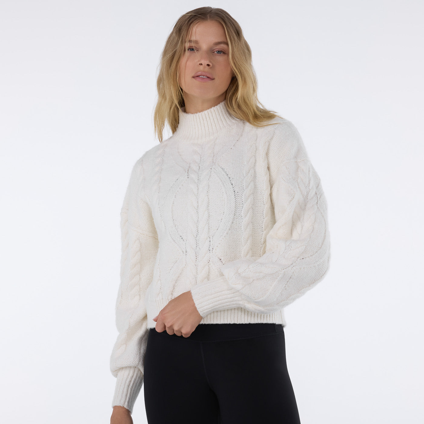 Hi Low Cable Sweater – Lavender Mist – Tavi Active