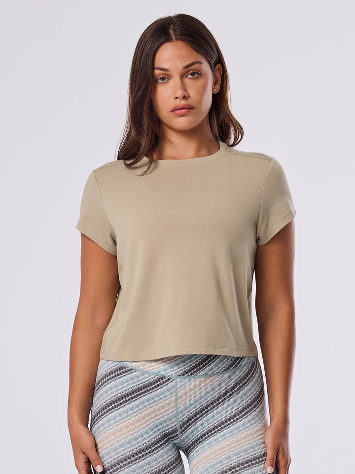 Relaxed Cap Sleeve Tee | Tops > Short Sleeve | Tavi – Tavi Active