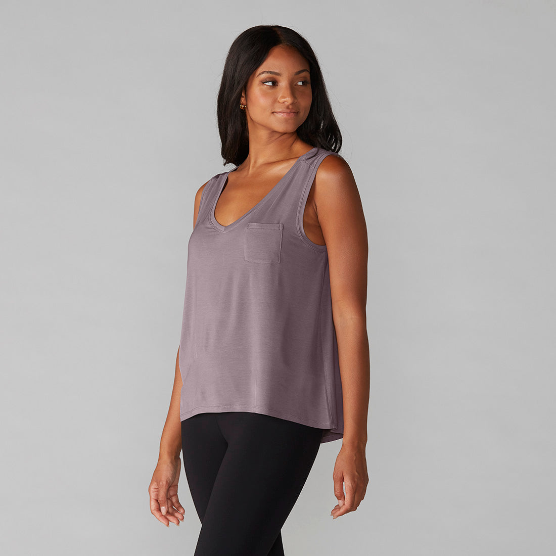 v neck flowy tank top