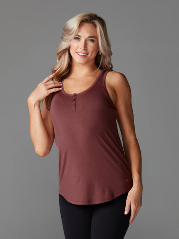 # Classic Henley Tank * | Tops > Tanks | Tavi – ToeSox | Tavi | Vooray