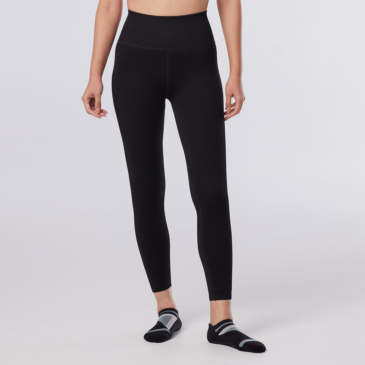 レッグウェア THE SHISHIKUI rib leggings lomg BLACK Seamless 7/8 Rib Leggings - Ebony – Tavi Active