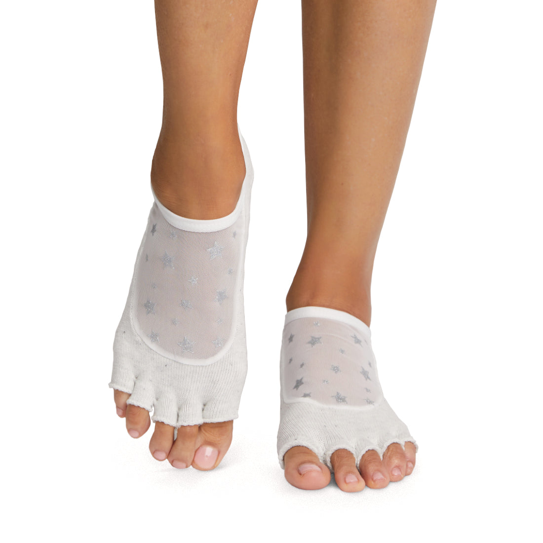 Be Happy Grey Shine Star Half Toe Grip Socks - Sticky Be