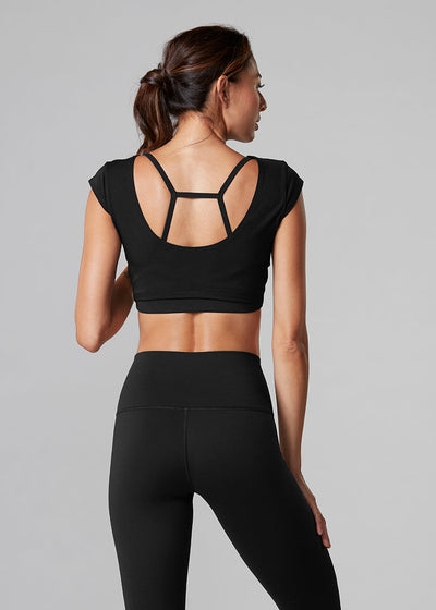 # Crop Cap Sleeve Top * | Tops > Short Sleeve | Tavi – ToeSox | Tavi | Vooray