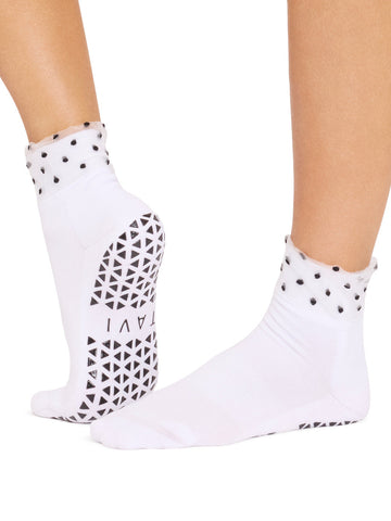 Aria Tulle Cuff Grip Socks | Socks > Grip | Tavi – Tavi Active