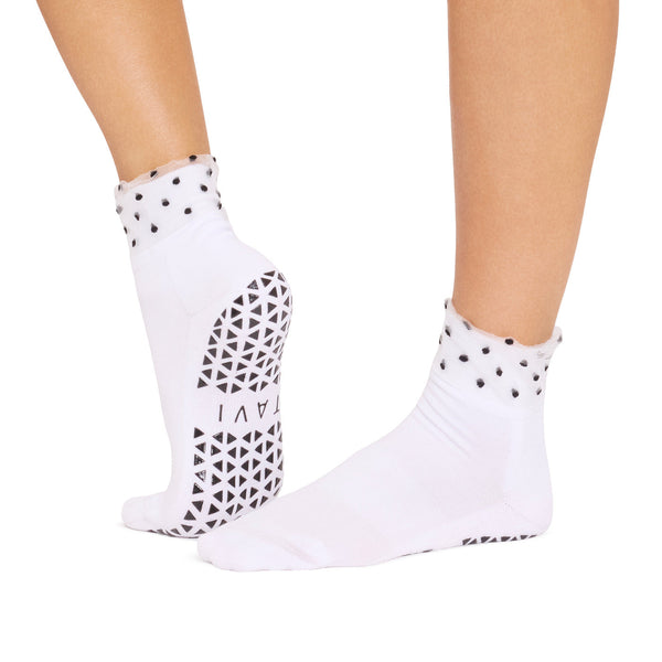 Aria Tulle Cuff Grip Socks | Socks > Grip | Tavi – Tavi Active