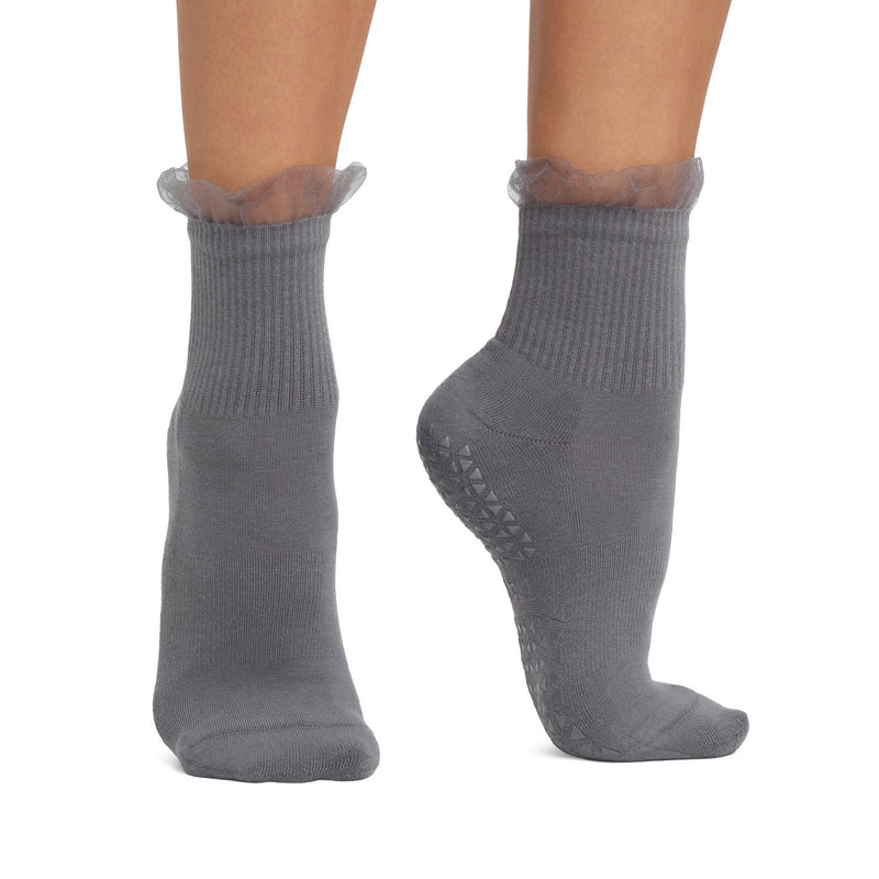 Aria Tulle Ruffle Grip Socks | Socks > Grip | Tavi – Tavi Active
