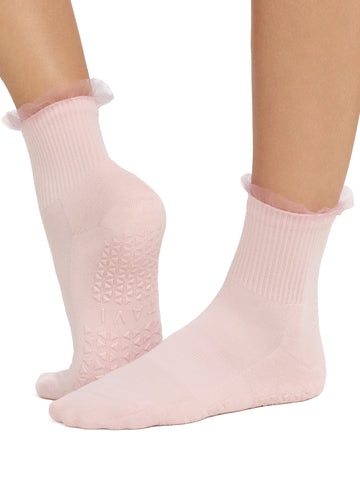 Aria Tulle Ruffle Grip Socks | Socks > Grip | Tavi – Tavi Active