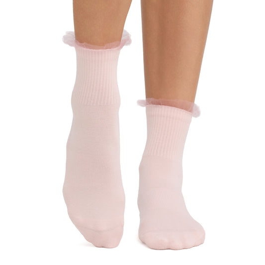 Aria Tulle Ruffle Grip Socks | Socks > Grip | Tavi – Tavi Active