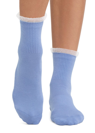 Aria Tulle Ruffle Grip Socks | Socks > Grip | Tavi – Tavi Active