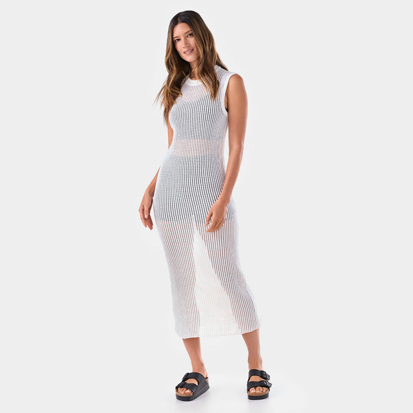 Tavi Women's Retreat Sleeveless Open Knit Dress - Coconut
