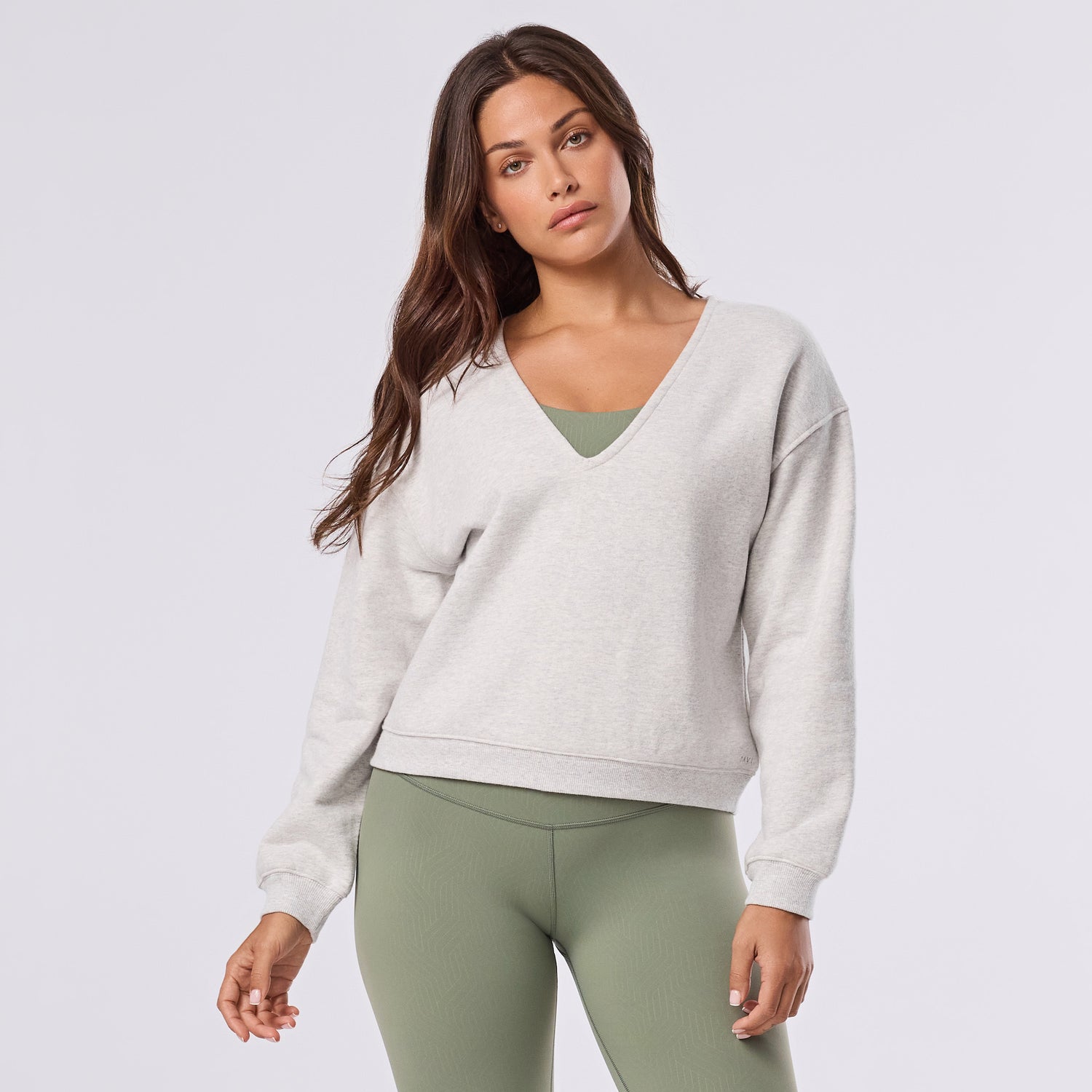 Deep V-Neck Sweatshirt