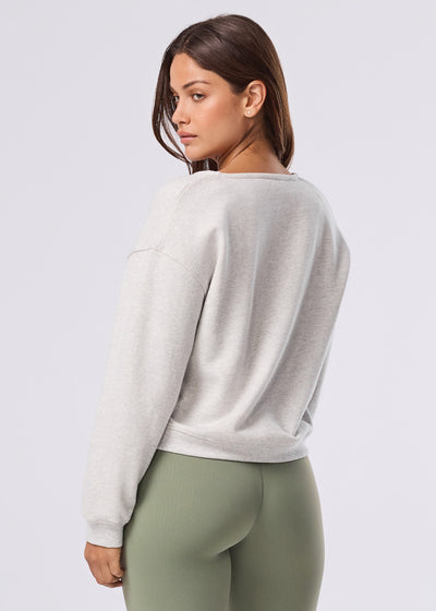Deep V-Neck Sweatshirt | Tops > Sweaters & Hoodies | Tavi – Tavi Active