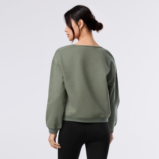 Deep V-Neck Sweatshirt | Tops > Sweaters & Hoodies | Tavi – Tavi Active