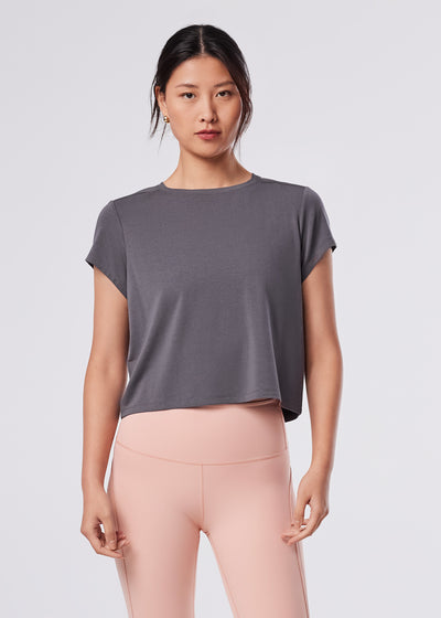 Relaxed Cap Sleeve Tee | Tops > Short Sleeve | Tavi – Tavi Active