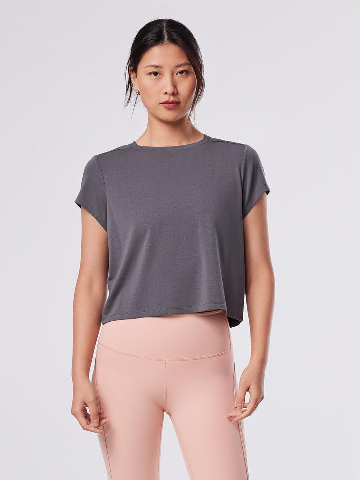 Relaxed Cap Sleeve Tee | Tops > Short Sleeve | Tavi – Tavi Active
