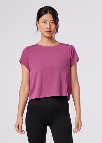 Relaxed Cap Sleeve Tee | Tops > Short Sleeve | Tavi – Tavi Active