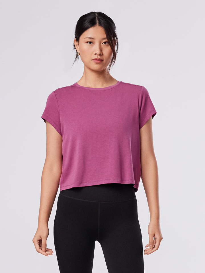 Relaxed Cap Sleeve Tee | Tops > Short Sleeve | Tavi – Tavi Active