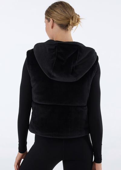 Ribbed Velour Puffer Vest | Tops > Sweaters & Hoodies | Tavi – Tavi Active