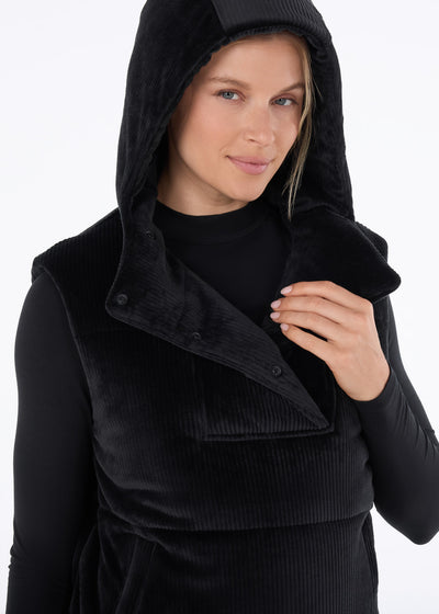 Ribbed Velour Puffer Vest | Tops > Sweaters & Hoodies | Tavi – Tavi Active