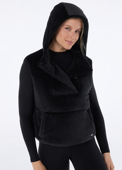 Ribbed Velour Puffer Vest | Tops > Sweaters & Hoodies | Tavi – Tavi Active