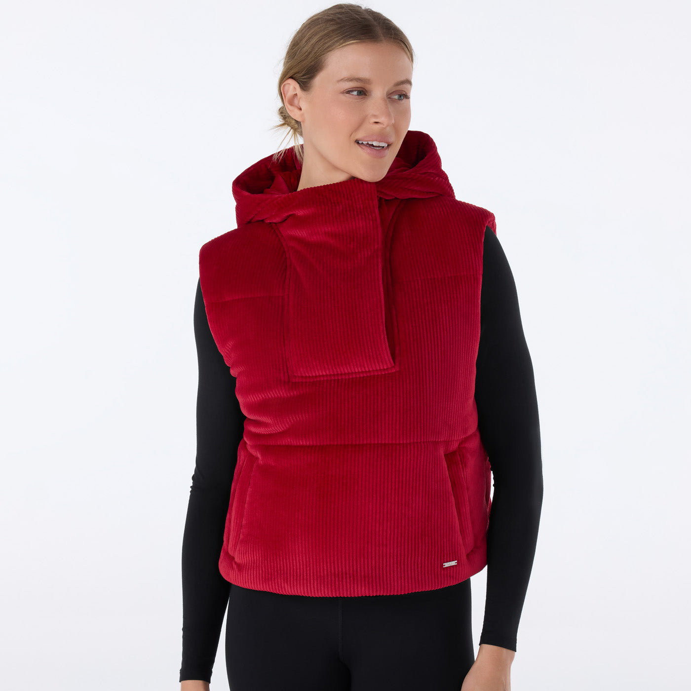 Ribbed Velour Puffer Vest | Tops > Sweaters & Hoodies | Tavi – Tavi Active