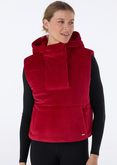 Ribbed Velour Puffer Vest | Tops > Sweaters & Hoodies | Tavi – Tavi Active