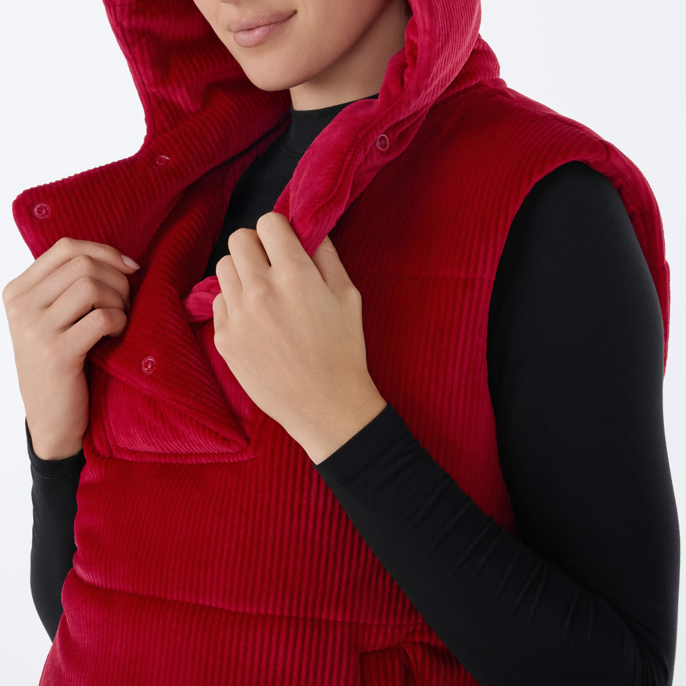 Ribbed Velour Puffer Vest | Tops > Sweaters & Hoodies | Tavi – Tavi Active