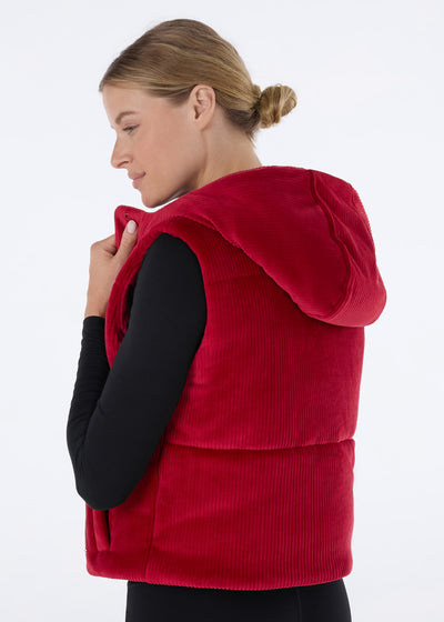 Ribbed Velour Puffer Vest | Tops > Sweaters & Hoodies | Tavi – Tavi Active