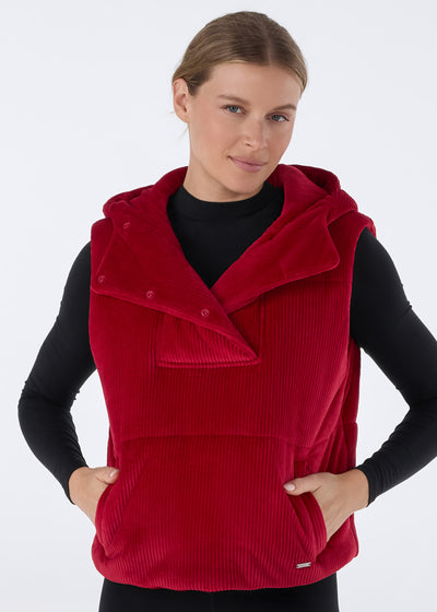 Ribbed Velour Puffer Vest | Tops > Sweaters & Hoodies | Tavi – Tavi Active