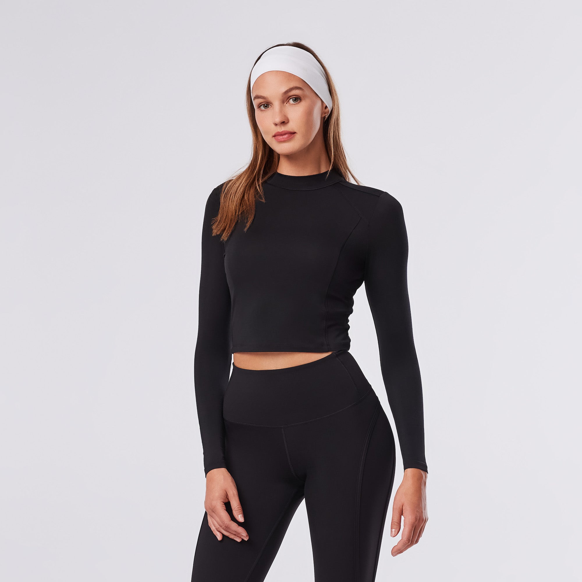 Mock Neck Long Sleeve – Ebony – Tavi Active