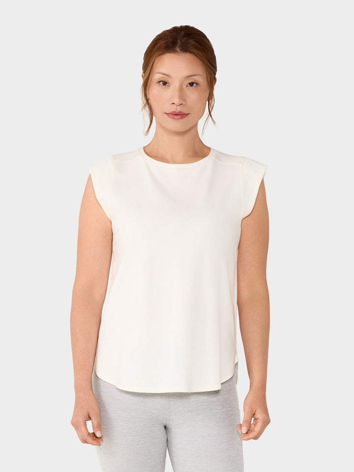 Cap Sleeve Crewneck Tee | Tops > Short Sleeve | Tavi – Tavi Active