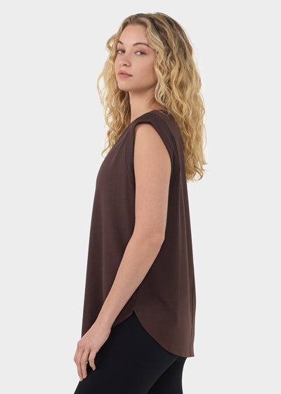 Cap Sleeve Crewneck Tee | Tops > Short Sleeve | Tavi – Tavi Active