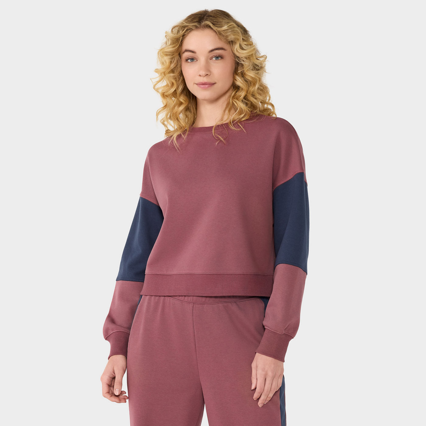 Group Contrast Terry Sweatshirt
