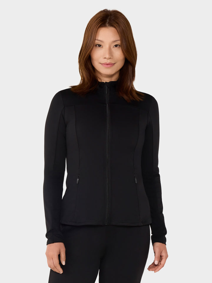 Mock Neck Full Zip Jacket | Tops > Jackets | Tavi – Tavi Active