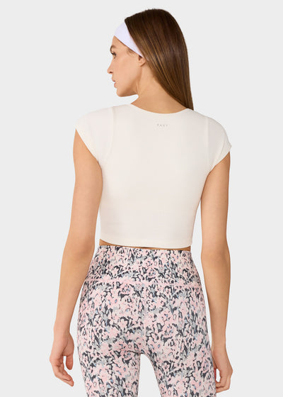 Seamless Ruched Rib Tee | Tops > Short Sleeve | Tavi – Tavi Active