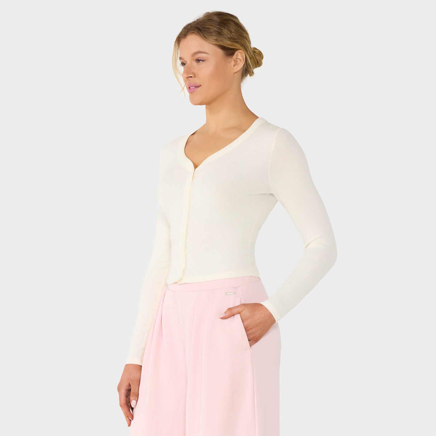 Fitted Rib Cardigan | Tops > Sweaters & Hoodies | Tavi – Tavi Active