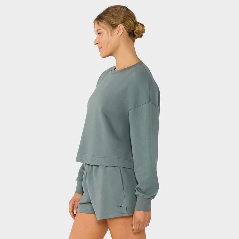Crewneck French Terry Sweatshirt | Tops > Sweaters & Hoodies | Tavi – Tavi Active