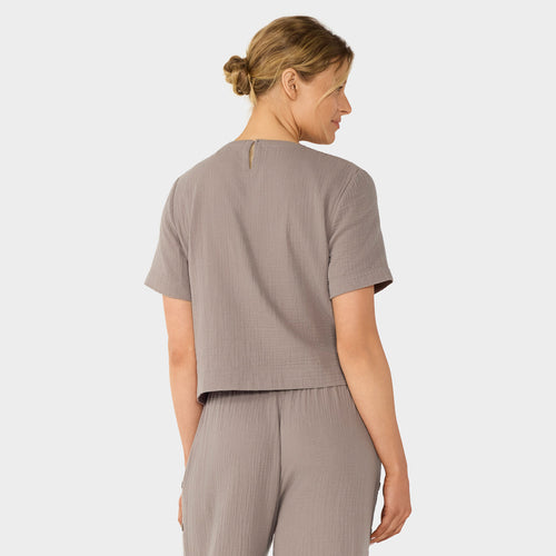 Unwind Gauze Tee | Tops > Short Sleeve | Tavi – Tavi Active