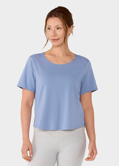 Scoop Neck Vent Tee | Tops > Short Sleeve | Tavi – Tavi Active