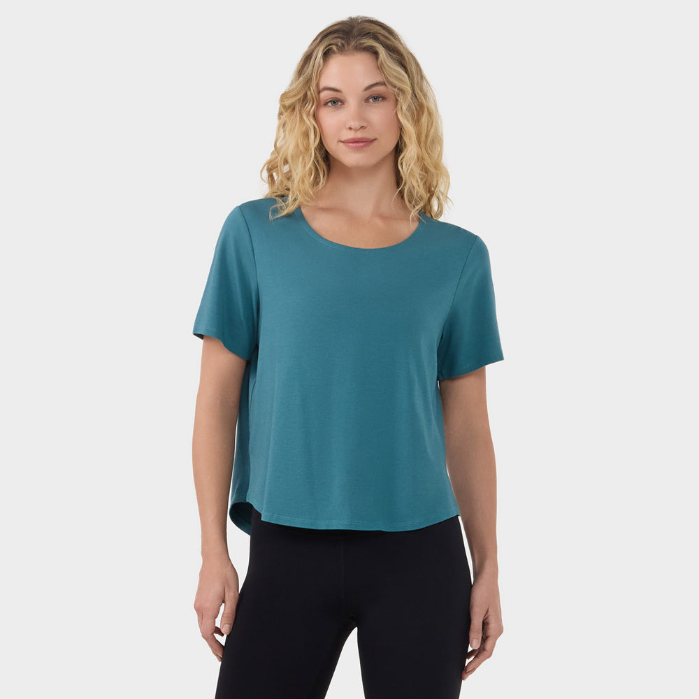 Scoop Neck Vent Tee | Tops > Short Sleeve | Tavi – Tavi Active