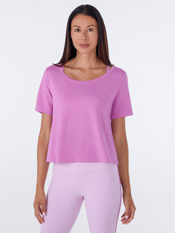 Wide Scoop Neck Tee | Tops > Short Sleeve | Tavi – Tavi Active