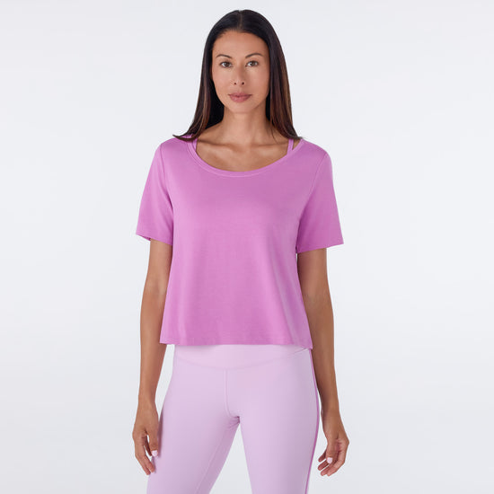 Wide Scoop Neck Tee | Tops > Short Sleeve | Tavi – Tavi Active