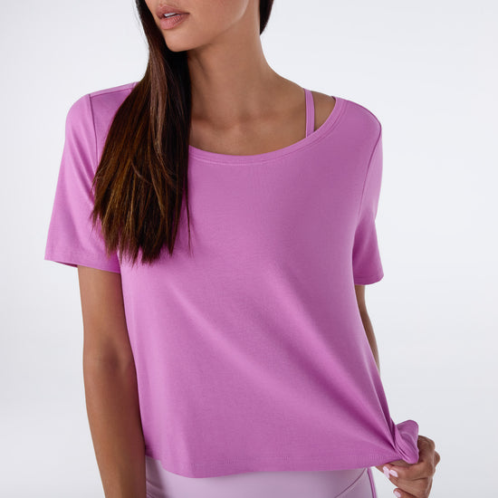 Wide Scoop Neck Tee | Tops > Short Sleeve | Tavi – Tavi Active