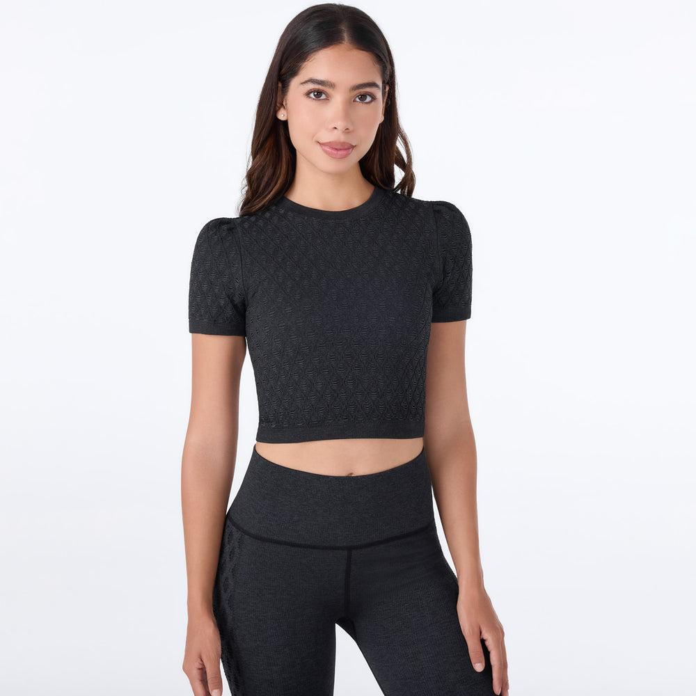 Seamless Diamond Textured Tee | Tops > Short Sleeve | Tavi – Tavi Active
