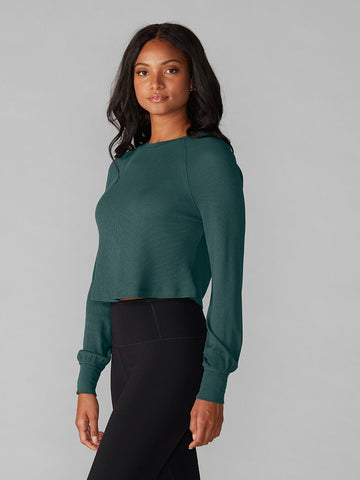 # Renew Waffle Knit Crop Long Sleeve * | Tops > Sweaters & Hoodies | Tavi – ToeSox | Tavi | Vooray