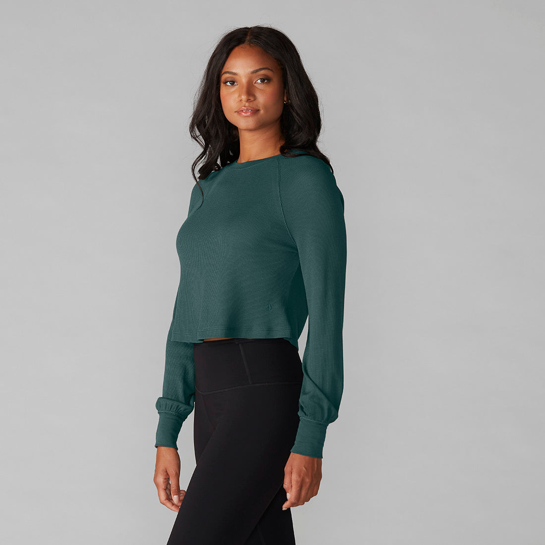 Group Renew Waffle Knit Crop Long Sleeve sale