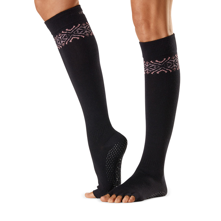 Half Toe Scrunch Knee High Grip Socks *